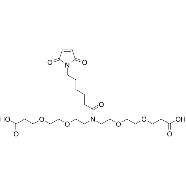 Mal-C5-N-bis(PEG2-C2-acid) Chemical Structure