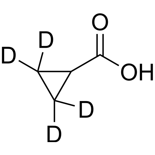 Cyclopropanecarboxylic acid-d<sub>4</sub> Chemical Structure