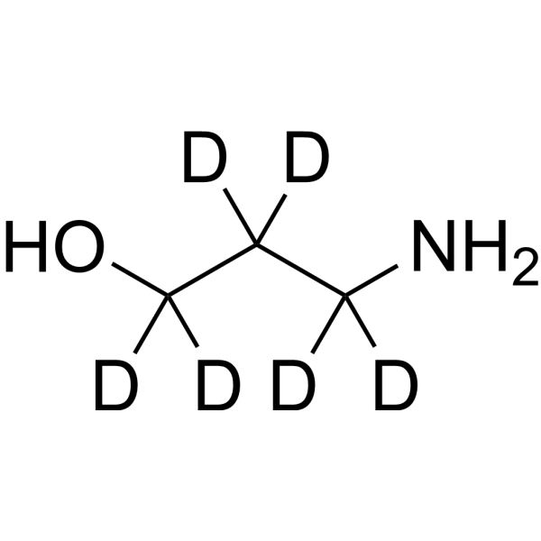 3-Aminopropan-1-ol-d<sub>6</sub> Chemical Structure