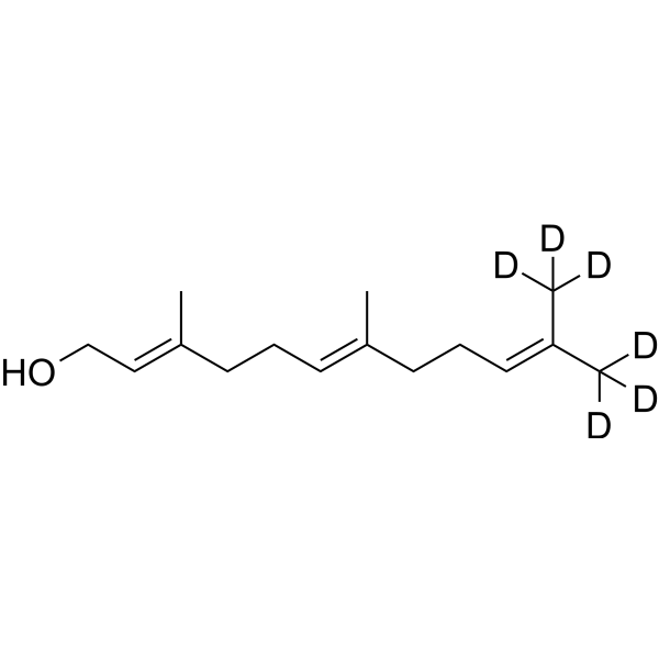 (E,​E)​-​Farnesol-d<sub>6</sub> Chemical Structure
