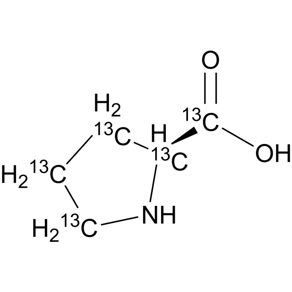 L-Proline-<sup>13</sup>C<sub>5</sub> Chemical Structure