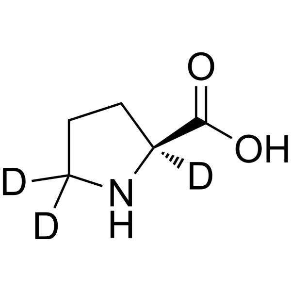 L-Proline-d<sub>3</sub> Chemical Structure