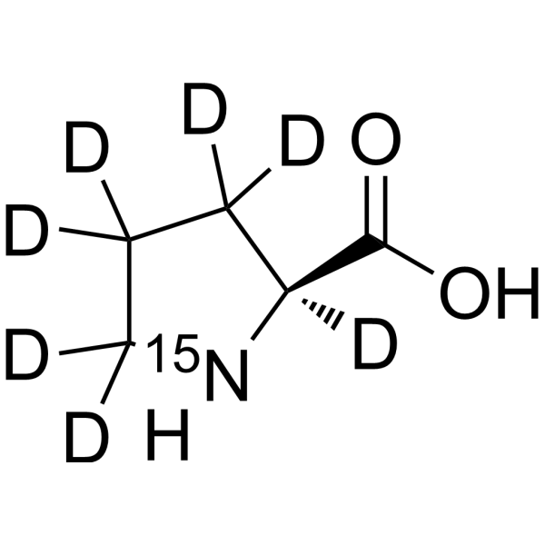 L-Proline-<sup>15</sup>N,d<sub>7</sub> Chemical Structure
