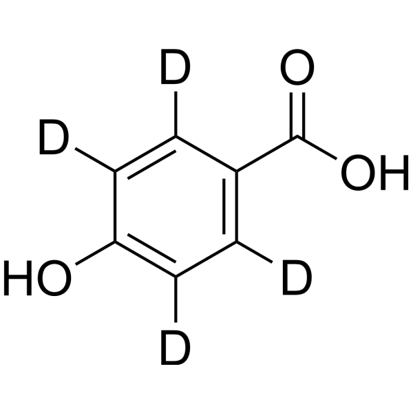 4-Hydroxybenzoic acid-d<sub>4</sub> Chemical Structure