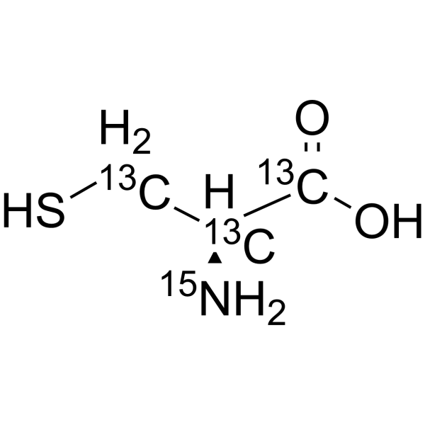 L-Cysteine-<sup>13</sup>C<sub>3</sub>,<sup>15</sup>N Chemical Structure