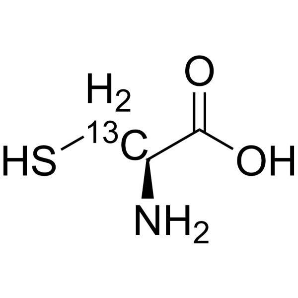 L-Cysteine-3-<sup>13</sup>C Chemical Structure