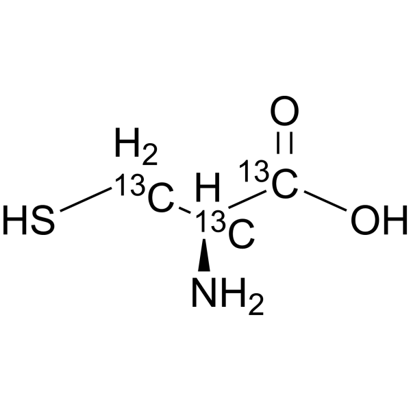 L-Cysteine-<sup>13</sup>C<sub>3</sub> Chemical Structure