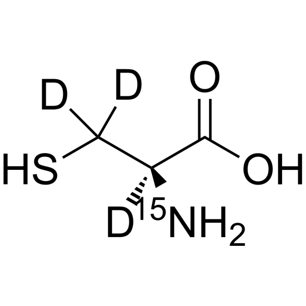 L-Cysteine-d<sub>3</sub>,<sup>15</sup>N Chemical Structure