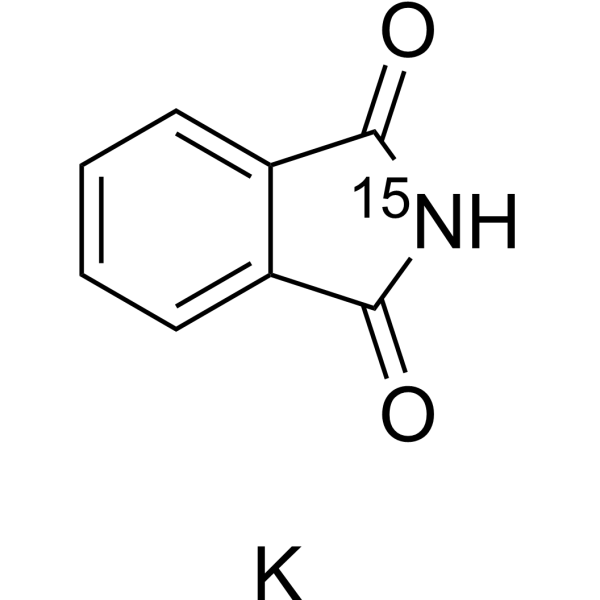 Potassium 1,3-dioxoisoindolin-2-ide-<sup>15</sup>N Chemical Structure