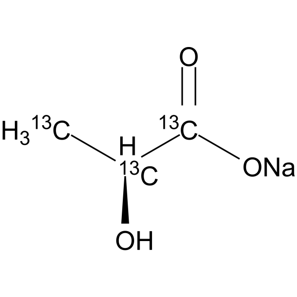 L-Lactic acid-<em>13</em>C3 sodium