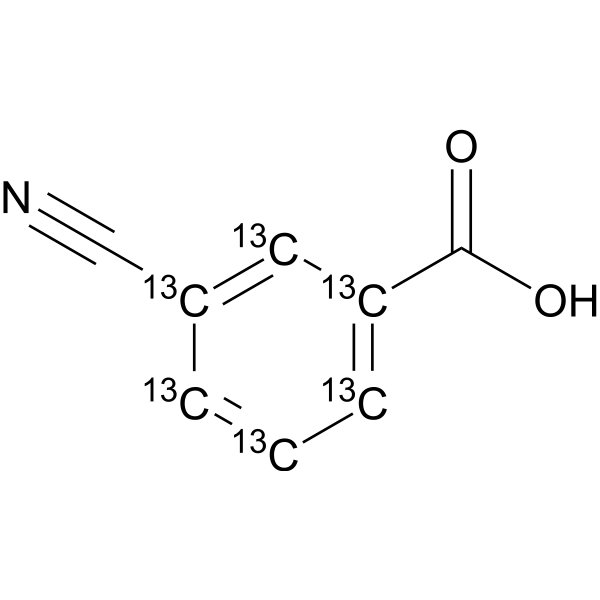 m-Cyanobenzoic acid-<sup>13</sup>C<sub>6</sub> Chemical Structure
