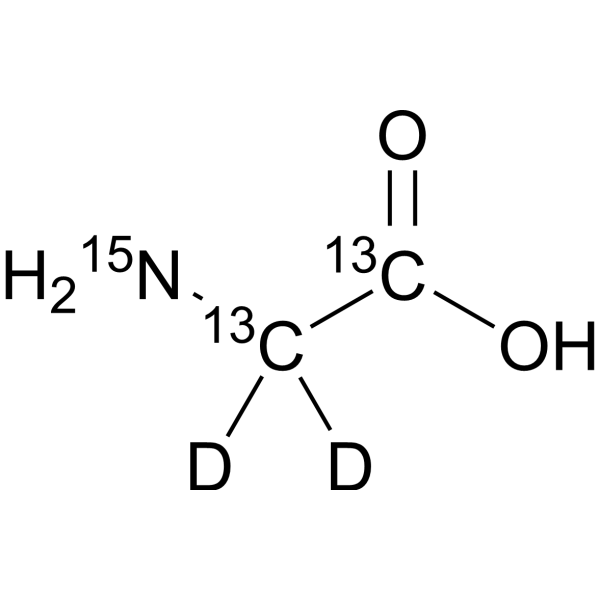 Glycine-<sup>13</sup>C<sub>2</sub>,<sup>15</sup>N,d<sub>2</sub> Chemical Structure