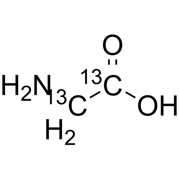 Glycine-<sup>13</sup>C<sub>2</sub> Chemical Structure