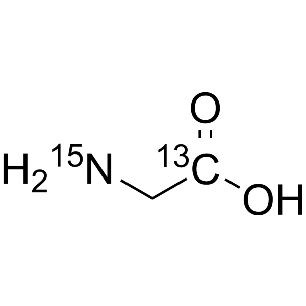 Glycine-1-<sup>13</sup>C,<sup>15</sup>N Chemical Structure