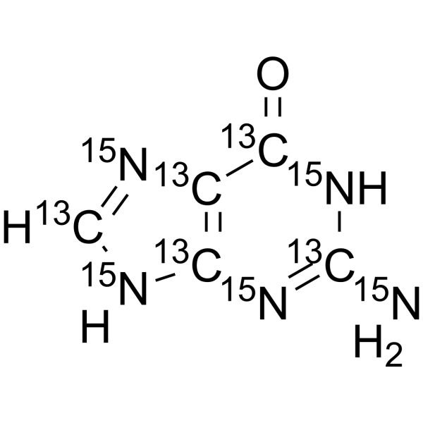 Guanine-<sup>13</sup>C<sub>5</sub>,<sup>15</sup>N<sub>5</sub> Chemical Structure