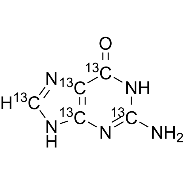 Guanine-<sup>13</sup>C<sub>5</sub> Chemical Structure