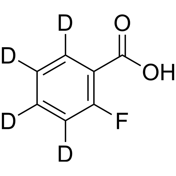 2-Fluorobenzoic acid-d<sub>4</sub> Chemical Structure