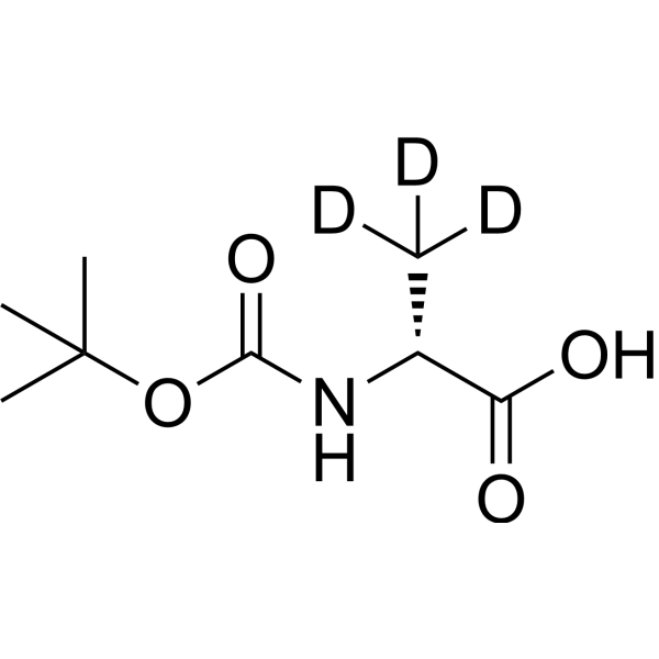 D-Alanine-3,3,3-N-t-Boc-d<sub>3</sub> Chemical Structure