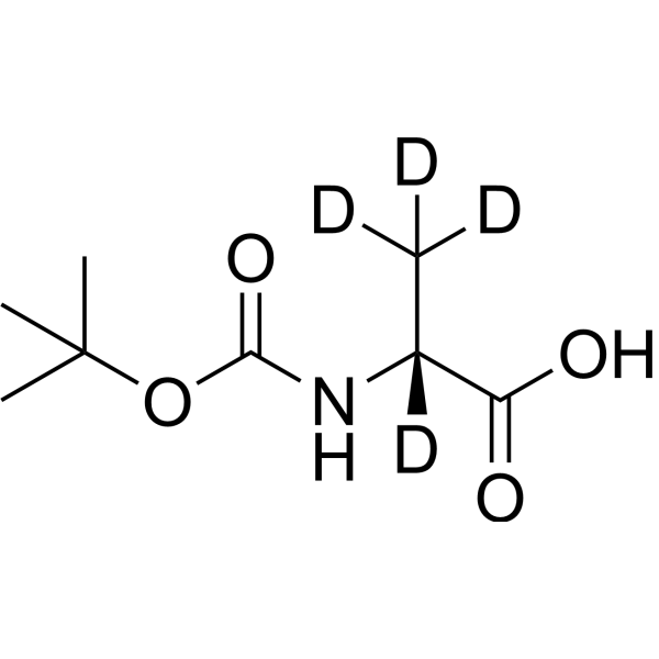 D-Alanine-3,3,3-N-t-Boc-d<sub>4</sub> Chemical Structure