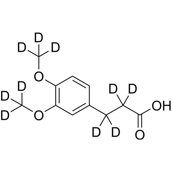 3-(3,4-Dimethoxyphenyl)propanoic acid-d<sub>10</sub> Chemical Structure