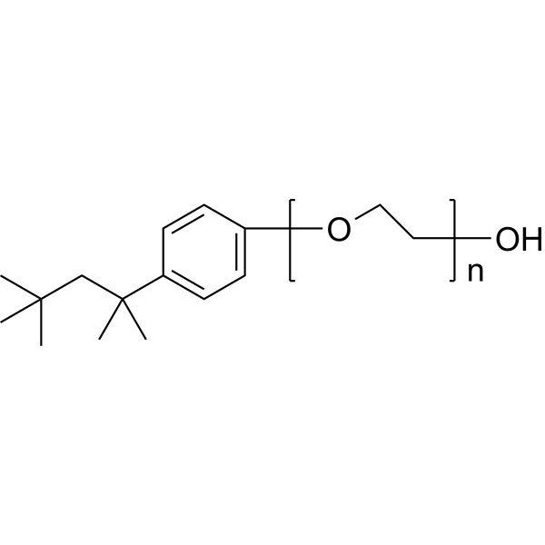 Polyethylene Glycol Mono-4-octylphenyl Ether Chemical Structure