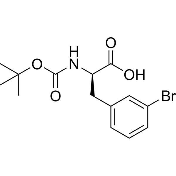 (R)-3-(3-Bromophenyl)-2-((tert-butoxycarbonyl)amino)propanoic acid Chemical Structure