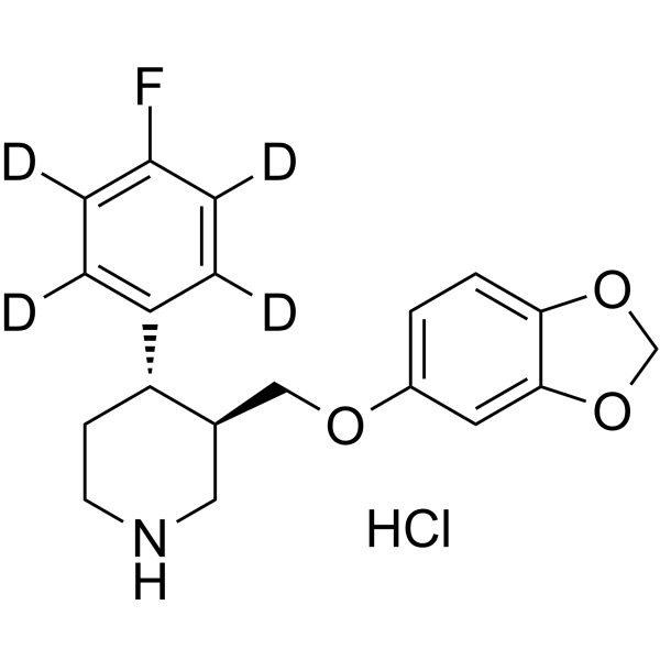 (3R,4S)-Paroxetine-d<sub>4</sub> hydrochloride Chemical Structure