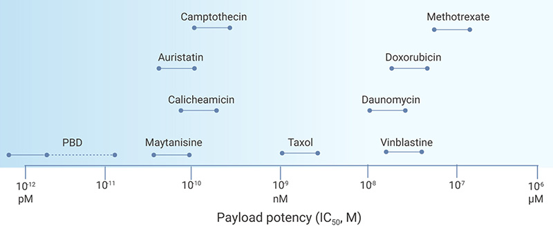 Figure 6.  Potency of selected payloads