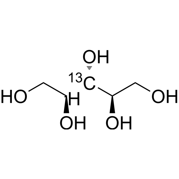Ribitol-3-<sup>13</sup>C Chemical Structure