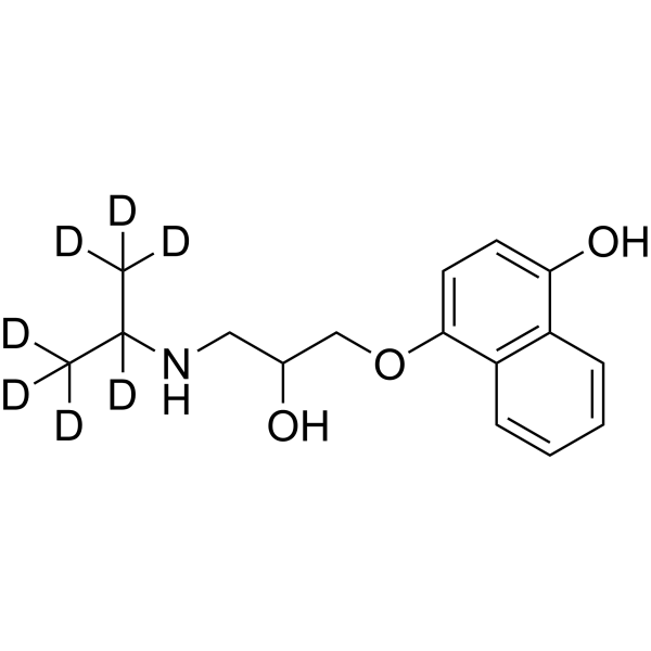 4-Hydroxypropranolol-d<sub>7</sub> Chemical Structure