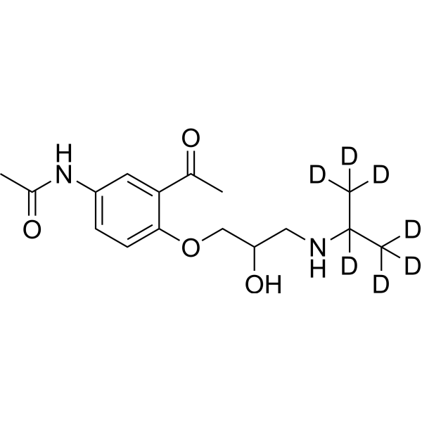 Diacetolol-d<sub>7</sub> Chemical Structure