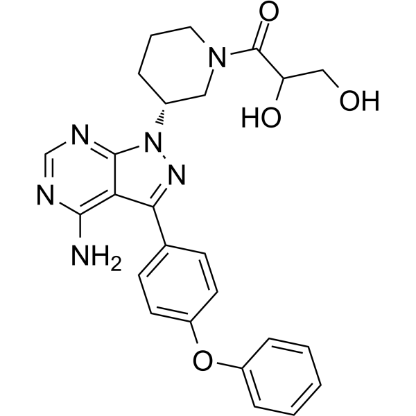 Dihydrodiol-Ibrutinib Chemical Structure