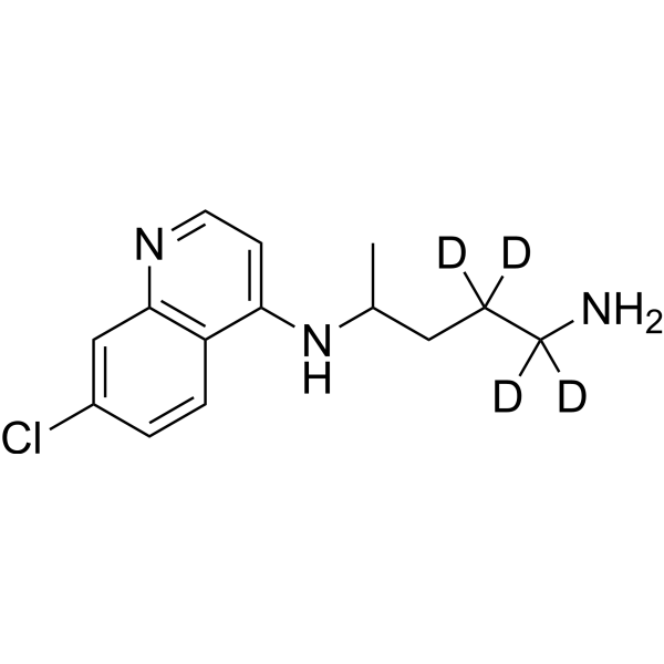Didesethyl chloroquine-d<sub>4</sub> Chemical Structure