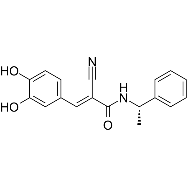 (+)-Tyrphostin B44 Chemical Structure