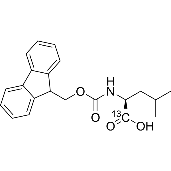 Fmoc-leucine-<sup>13</sup>C Chemical Structure