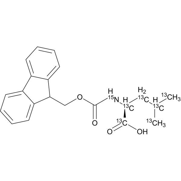 Fmoc-leucine-13C6,15N Chemical Structure