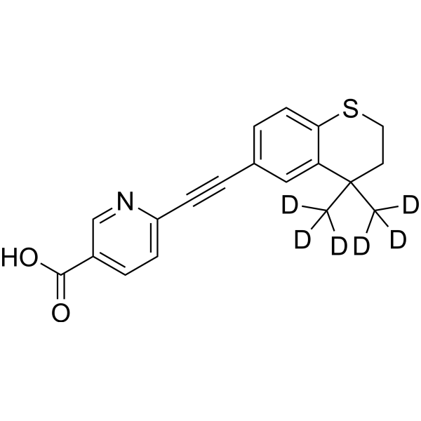 Tazarotenic acid-d<sub>6</sub> Chemical Structure