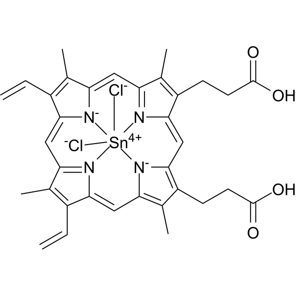 Tin protoporphyrin IX dichloride Chemical Structure