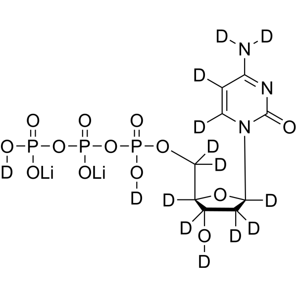 Deoxycytidine triphosphate-d<sub>14</sub> dilithium Chemical Structure