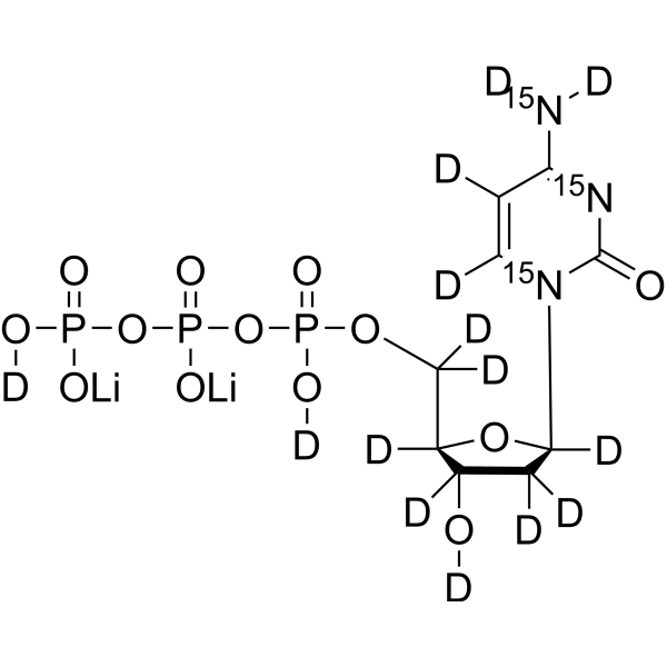 Deoxycytidine triphosphate-<em>15</em>N3,d14 dilithium
