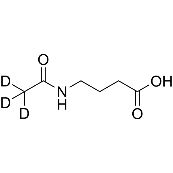 4-Acetamidobutanoic acid-d<sub>3</sub> Chemical Structure