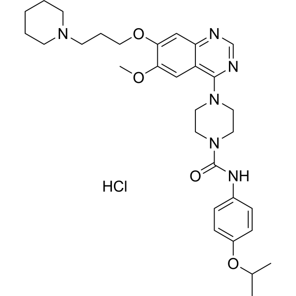Tandutinib hydrochloride Chemical Structure