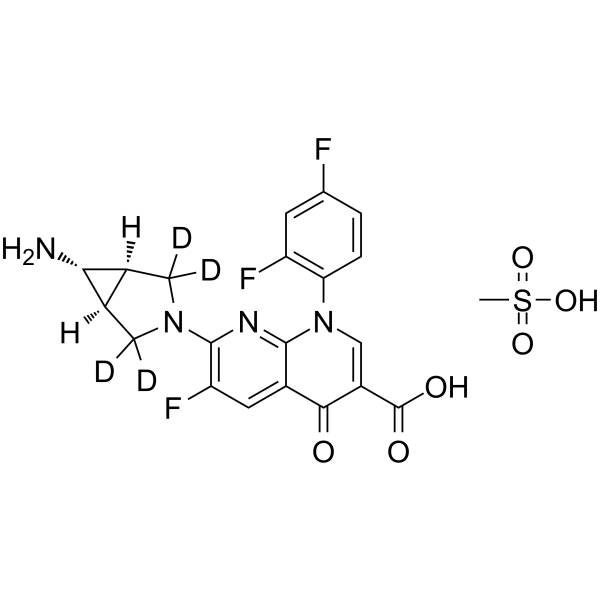 Trovafloxacin-d4 mesylate Chemical Structure