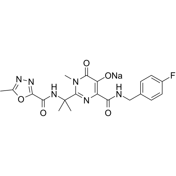 Raltegravir sodium Chemical Structure