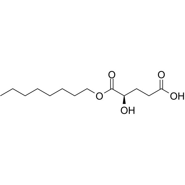 (2R)-Octyl-α-hydroxyglutarate Chemical Structure