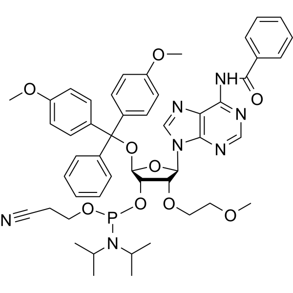 DMT-2'-O-MOE-rA(Bz) phosphoramidite Chemical Structure