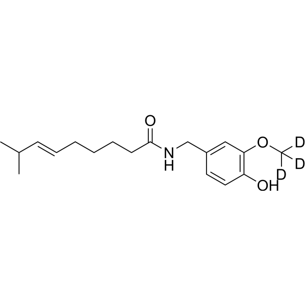 (E/Z)-Capsaicin-d<sub>3</sub> Chemical Structure