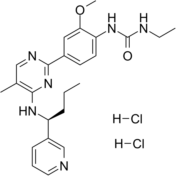 Lexibulin dihydrochloride Chemical Structure