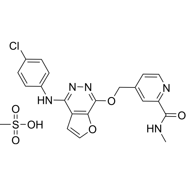 Telatinib mesylate Chemical Structure