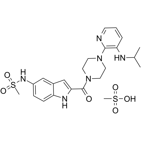 Delavirdine mesylate Chemical Structure